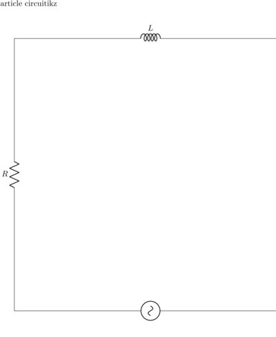 Homogeneous LRC circuit diagram